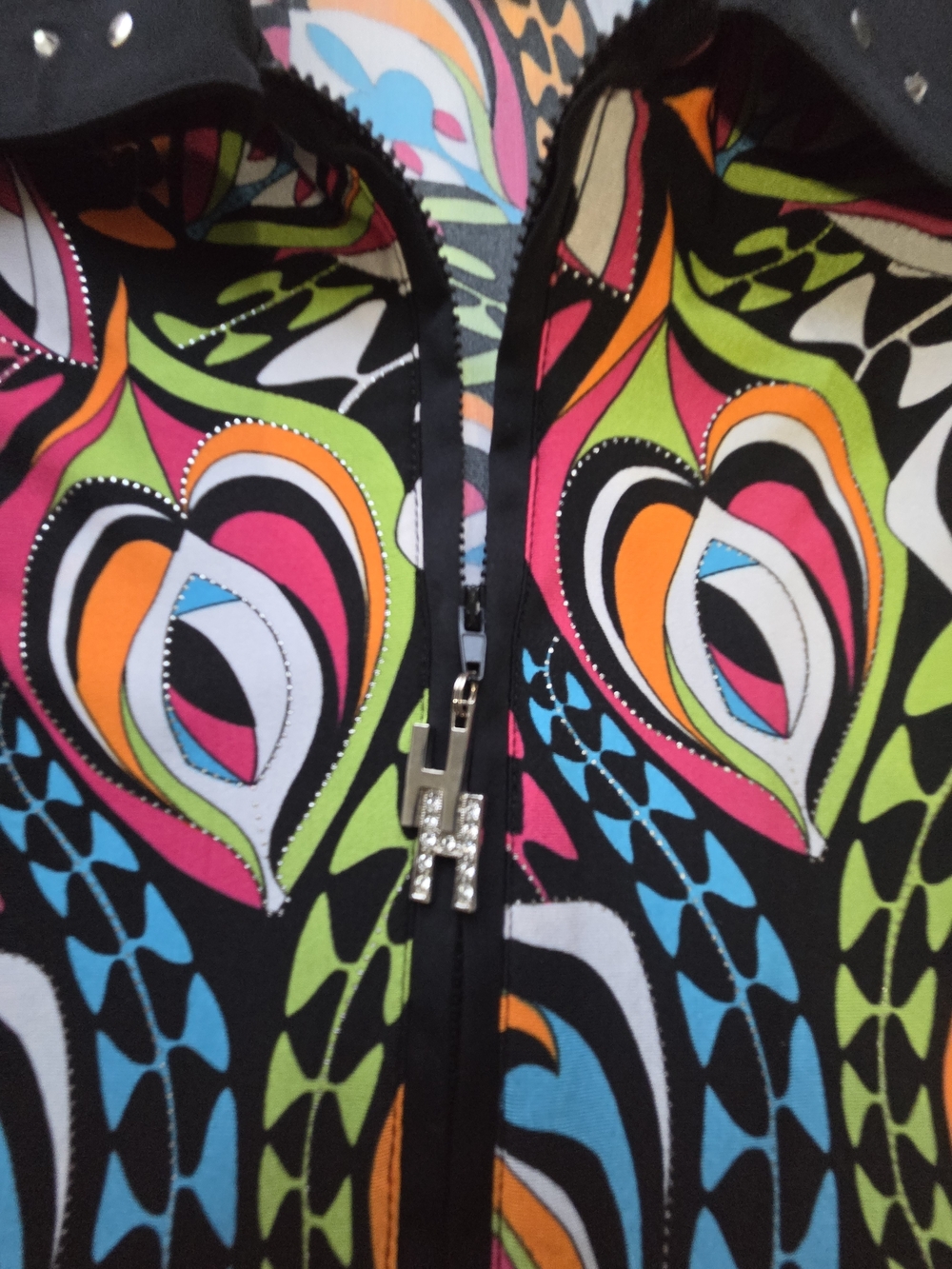 VTG Esquestian Western Show Stud-Trim Multicolor Pattern Jacket - Women, Size S - Picture 13 of 16
